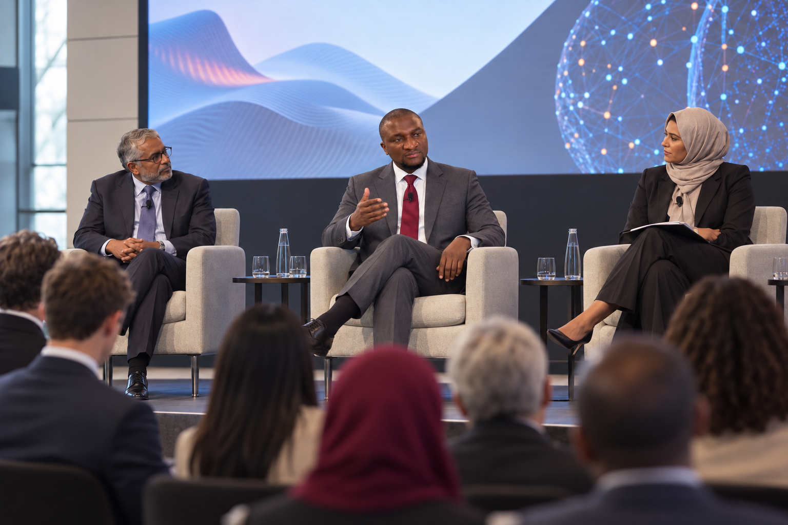 Dr Lamin K. Janneh participating in a professional panel discussion.