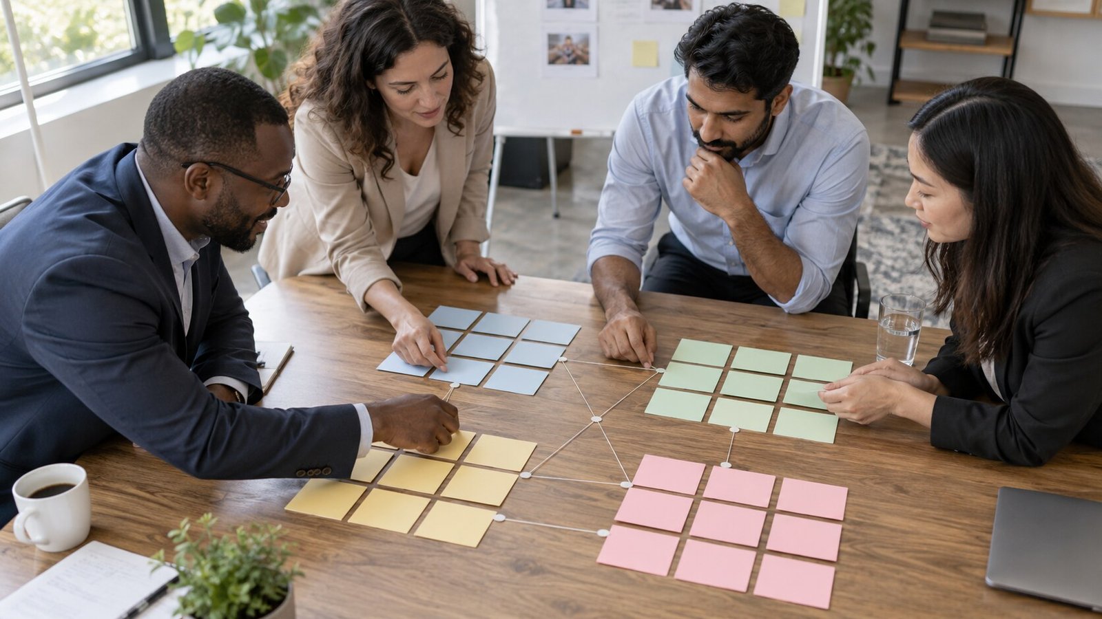 Delivery team aligning evidence, governance and implementation steps