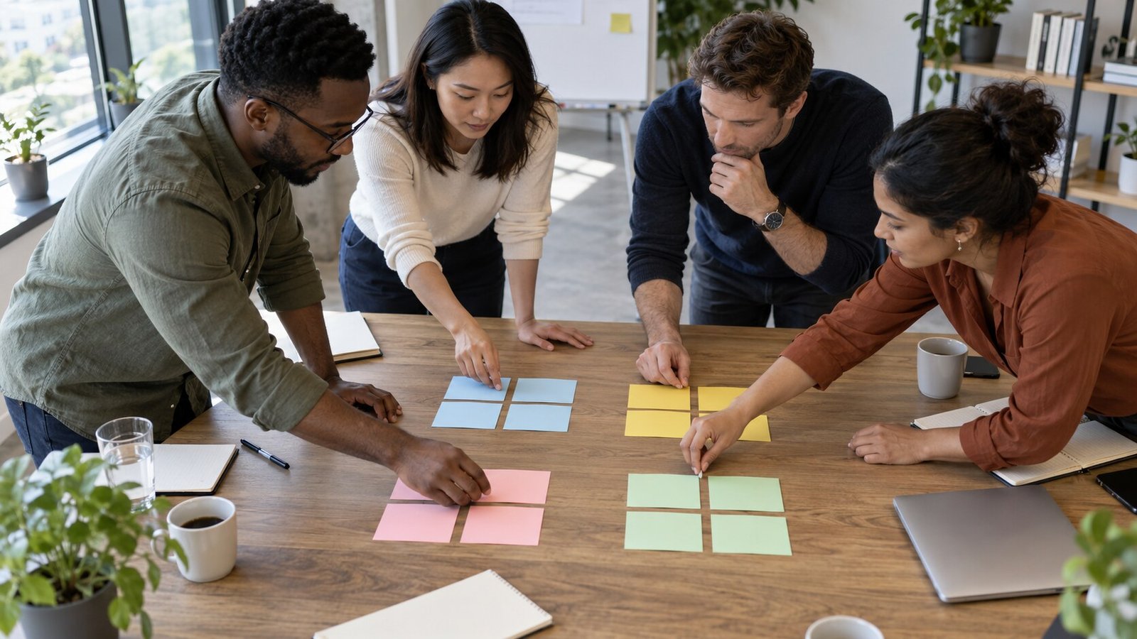 Delivery team aligning diagnosis, process design, implementation and capability transfer