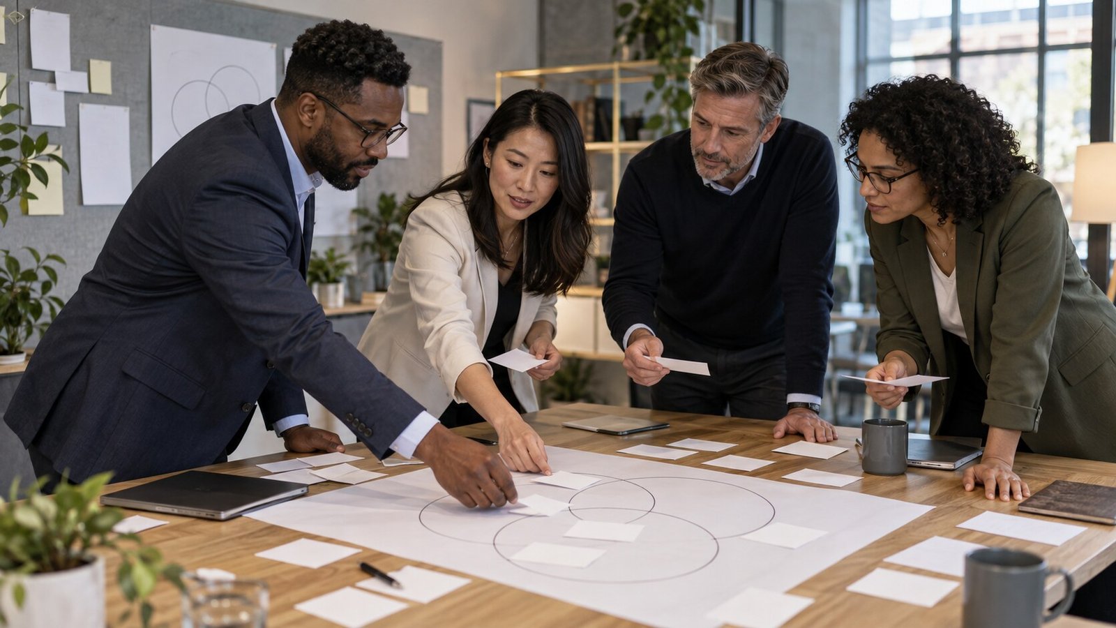Business leaders mapping common growth and operating priorities