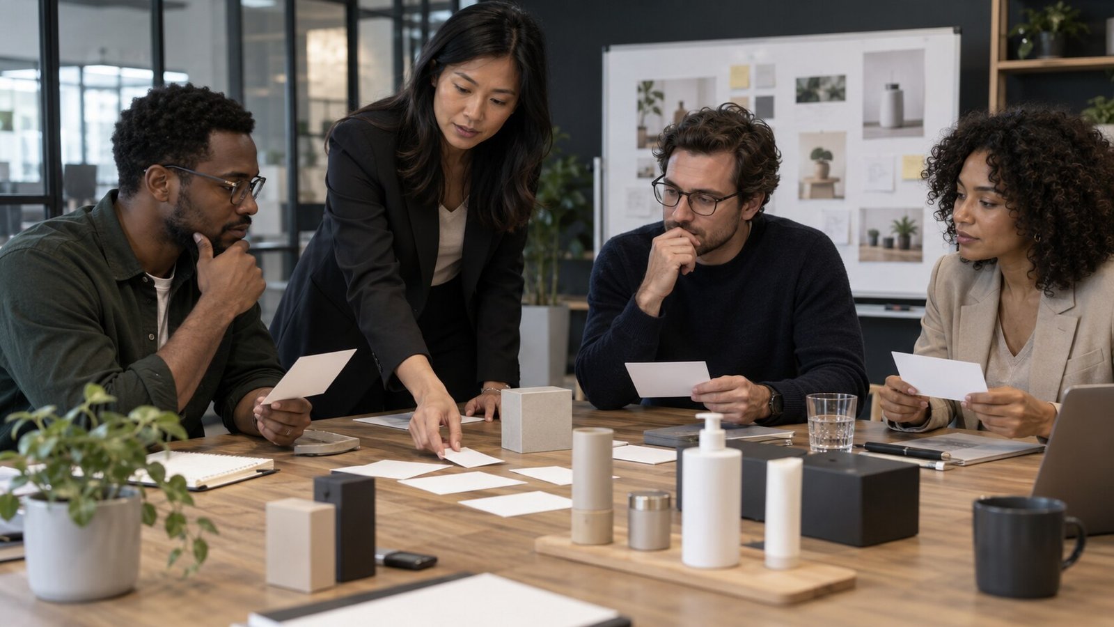 Commerce specialists reviewing priority product and knowledge-service areas